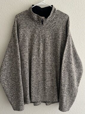 Wrangler Men's Heather Gray Half-Zip Sweater